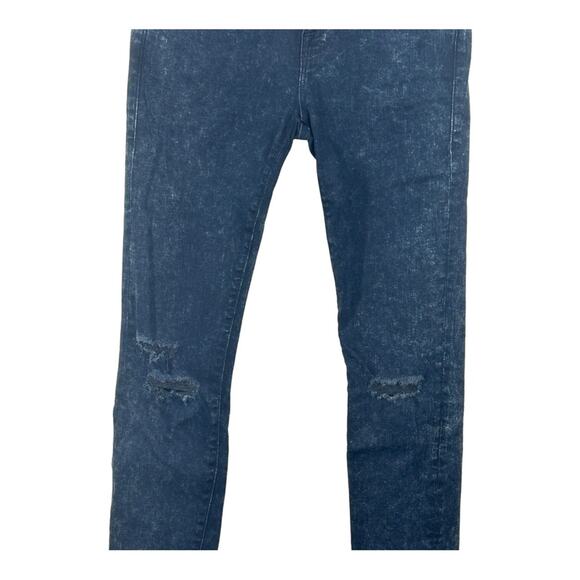 Frame Le Skinny de Jeanne Black Ripped Jeans Dean Rips Back Acid Stone Wash 26 - Picture 8 of 16